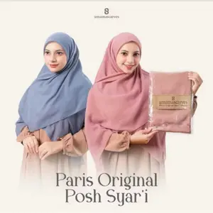 Umamascarves - Paris Original Posh Syar'i Metal Logo S 130x130cm Paris jadul jumbo Umama