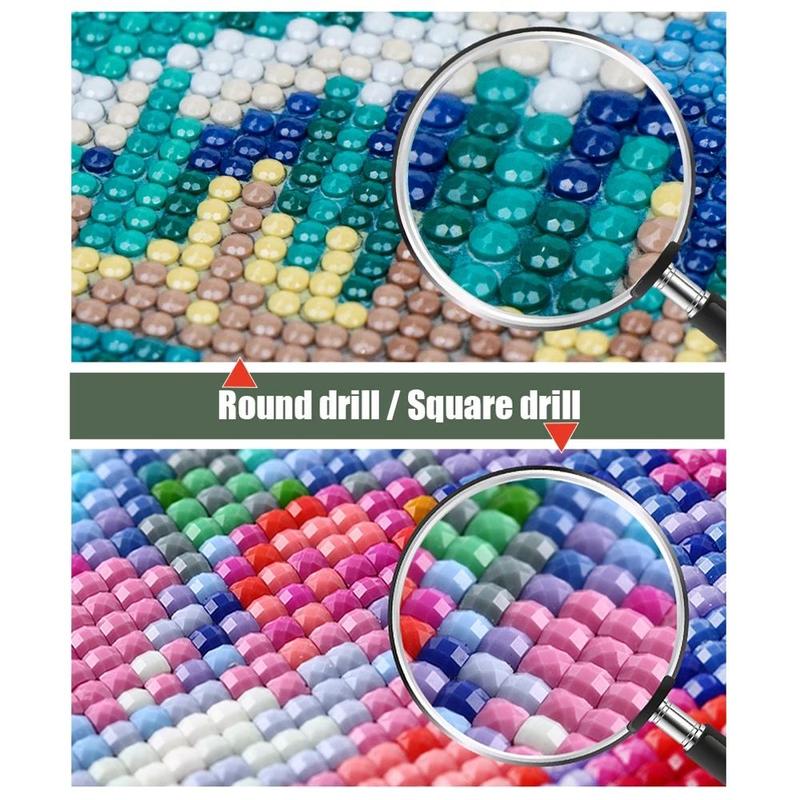 Elephant Pattern DIY Diamond Arts Colorful Painting Kit without Frame, DIY 5D Diamond Arts Colorful Painting Kit for Beginner, Wall Art Decor for Home 6