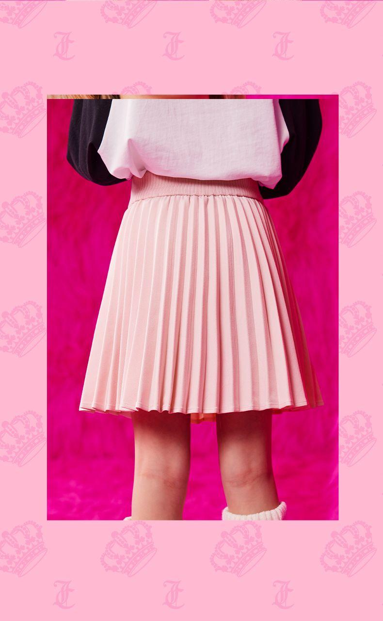 Product Introduction of 2025 Juicy Couture Kids Orange Children's Sports Pleated Skirt Stylish Half Skirt for Older Kids Parent-Child Outfit 10