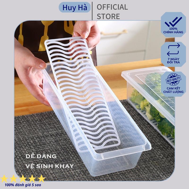 Product Introduction of Bộ hộp đựng thực phẩm lữu trữ thức ăn kèm khay hứng nước tiện lợi 6586 23