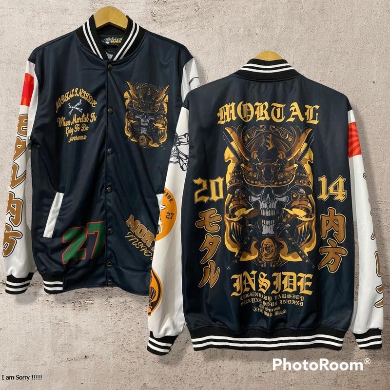 Product Introduction of Jaket Baseball Varsity Mortal Inside Full Print / Bomber Varsity Mortal Inside Dragon Full Print - Jaket Baseball Pria Dan Wanita Distro Fleece Dewasa  Anime Nyaman Simple 7