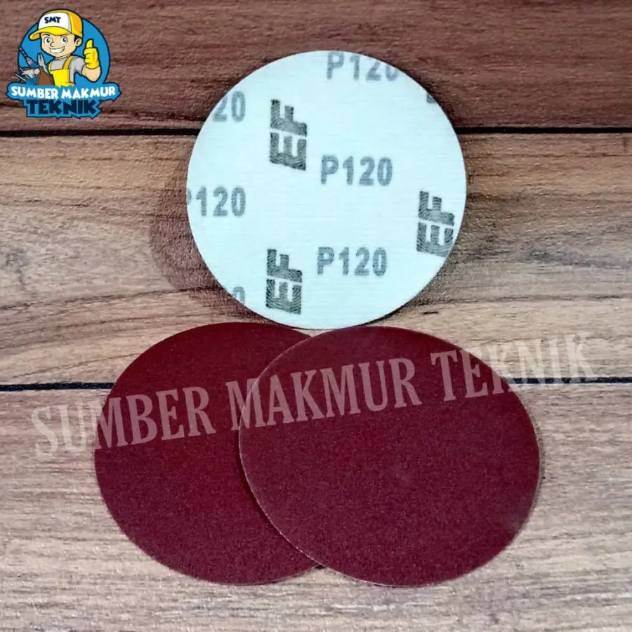 Amplas Bulat Hamplas Tempel 4 inch Grit 120