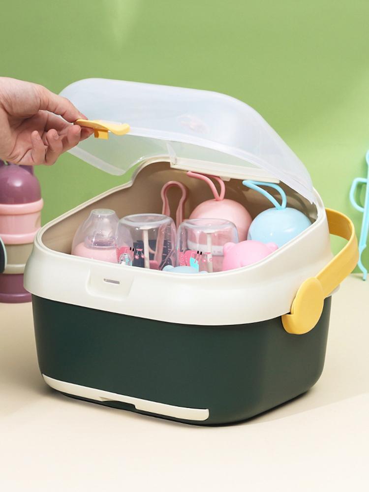 Product Introduction of Baby Bottle Storage Box Dustproof Drain Bottle Thickened Plastic Bottle Storage Box 24