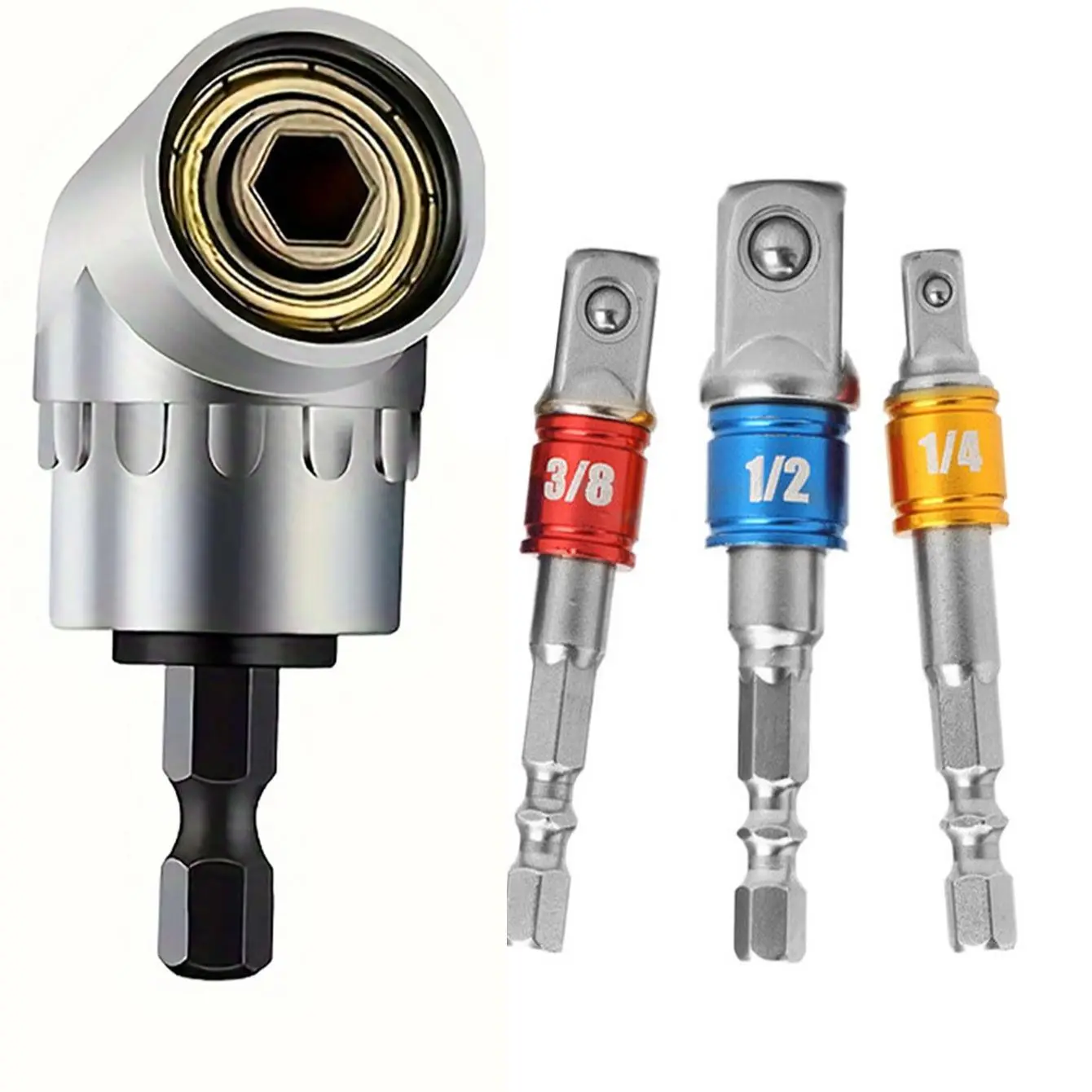 Screwdriver Bit Set, 1 Set Screwdriver Bending Accessories with Connector, Screwdriver Bit Set for Power Drill, Power Tool Accessories for Home & Office