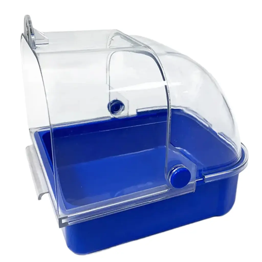 Screw Bird Bathtub for Parrot Birdcages Hangable Shower Box Parrot Bathing Box Cage Bathing Tub All Size Bird Bathroom