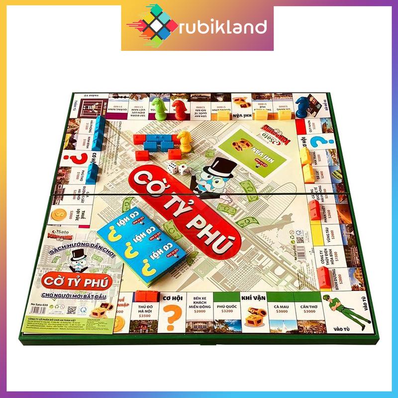   Sato  Bộ Cờ Tỷ Phú Sato Size Lớn Trung Monopoly Cờ Tỉ Phú Đồ Chơi Trí Tuệ Giải Trí Xả Stress 