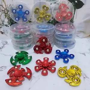 Mainan Fidget Spiner Besi Warna Chrome - Spinner Besi Anti Karat Berputar Lama