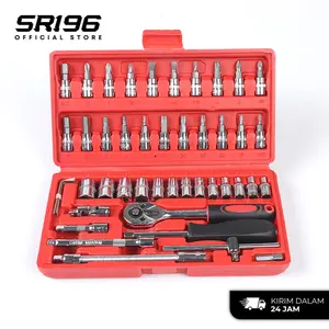 Kunci Sok Set 46pcs Kunci Socket Full Set Lengkap Repair Tools Multifungsi Kunci Bengkel