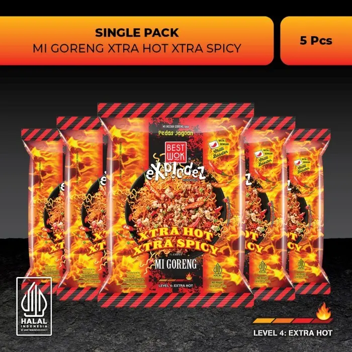 Best Wok Mi Goreng Xtra Hot Xtra Spicy 5 pcs