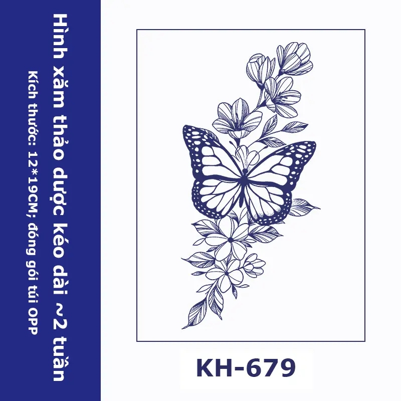 Hình xăm dán 15 ngày chống nước thời trang trang điểm cơ thể, hình dán tattoo nhiều hình lựa chọn 4