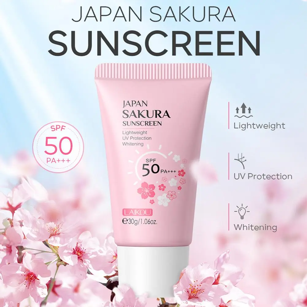 Sakura High Protection Sunscreen SPF50+++ Long-lasting Sun Protection Long-lasting Refreshing Moisturizing Suitable For All Skin Types