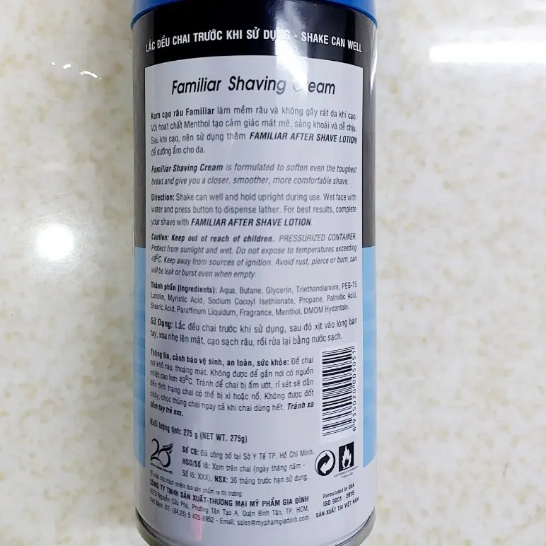 kem cạo râu familiar 275g 2