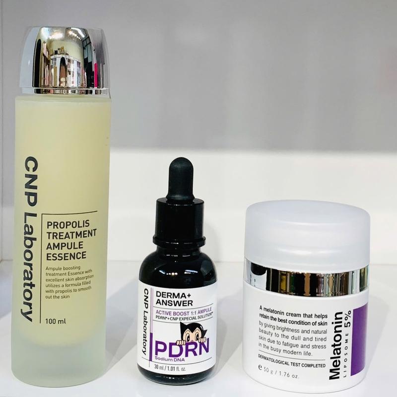 Combo dưỡng sáng : Nước thần CNP 100ml + Serum PDRN CNP 30ml + Kem dưỡng Melatonin Maxclinic 50ml
