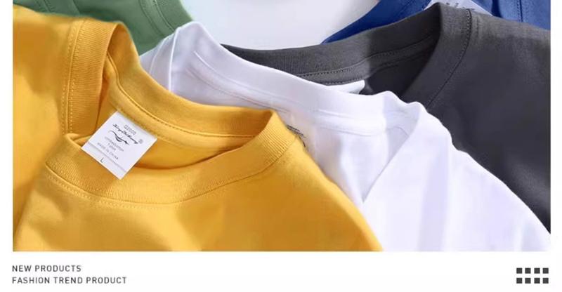 Product Introduction of 2025 [33000 People Collect This Brand] 100% Cotton National Fashion American Letter Short Sleeve T-shirt Men's Summer 2025 New Design Sense Niche Half Sleeve Top 19