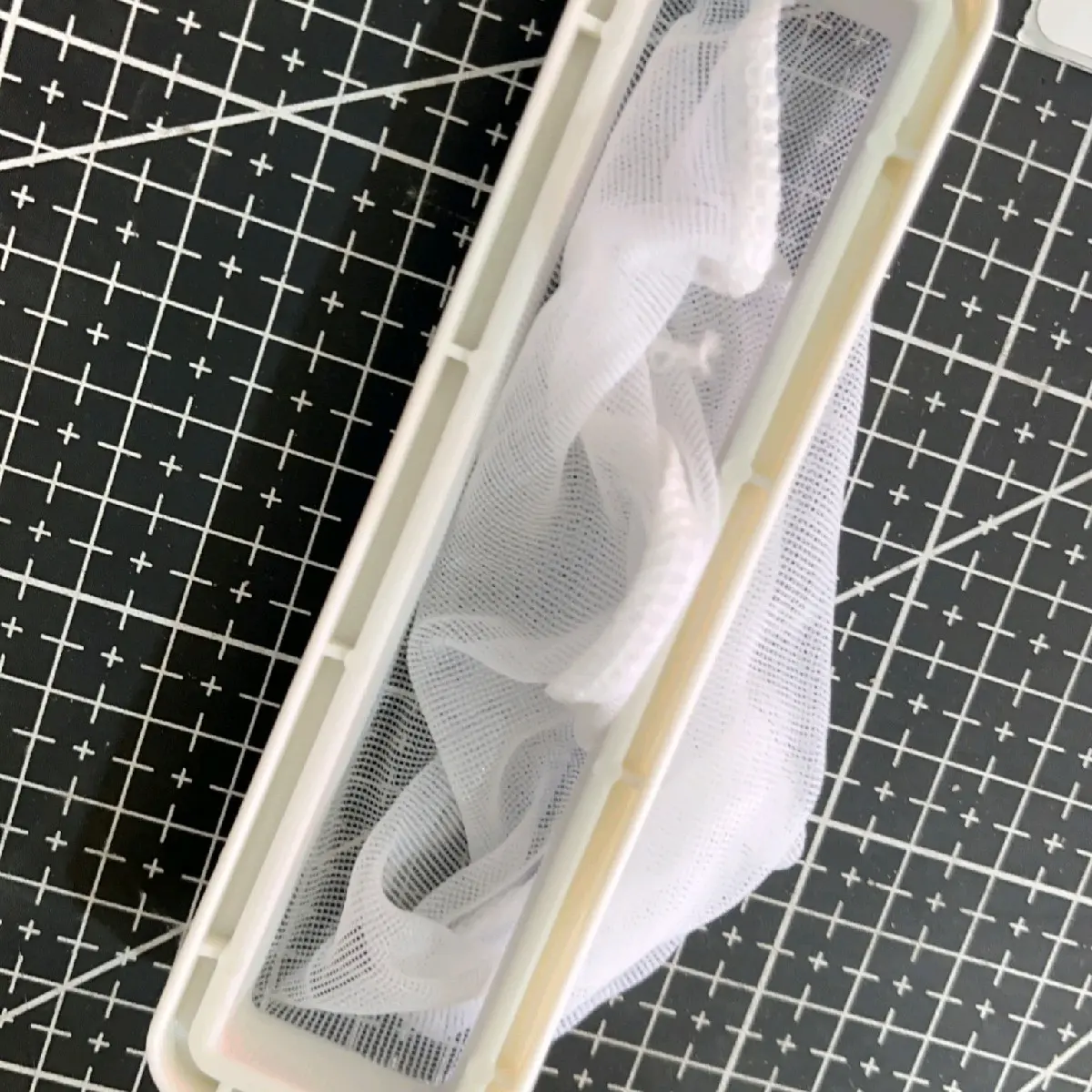 ถุงกรอง แบบยาว14.5cm. กรองเศษขยะเครื่องซักผ้า 14.50cm.x3.50cm.