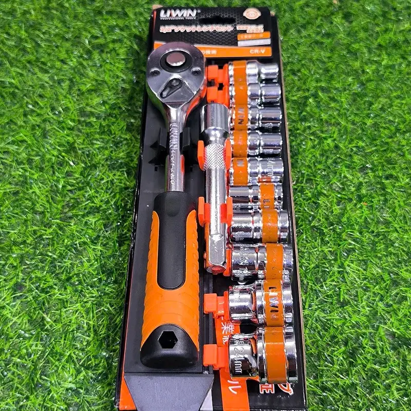 Bộ Đầu Tuýp 8-24mm Tay Siết Tự Động 12 Chi Tiết Loại Lớn 1/2 3