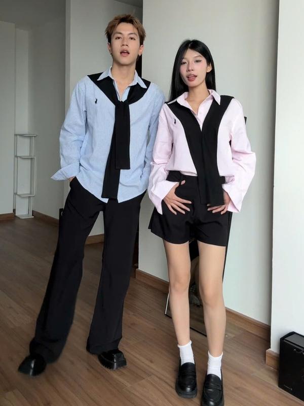  Khăn choàng vắt vai phối áo phù hợp 4 mùa phong cách hàn quốc vải thun co dãn khăn choàng cổ giả áo khăn phối sơ mi cao cấp KHAN HM020 