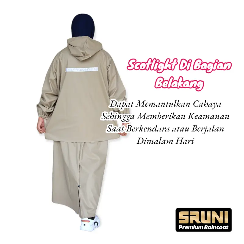 JAS HUJAN WANITA ROK BY SRUNI BAHAN TEBAL MURAH PVC 0.25 RAINCOAT ANTI REMBES ROK JAS HUJAN WANITA VIRAL Tahan air 5