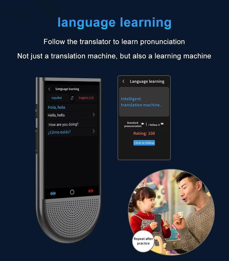 Product Introduction of Latham S15 4G Portable AI Translator 16GB Memory 148 Language Smart Translate In Real Time Voice Photo Offline Translated 11