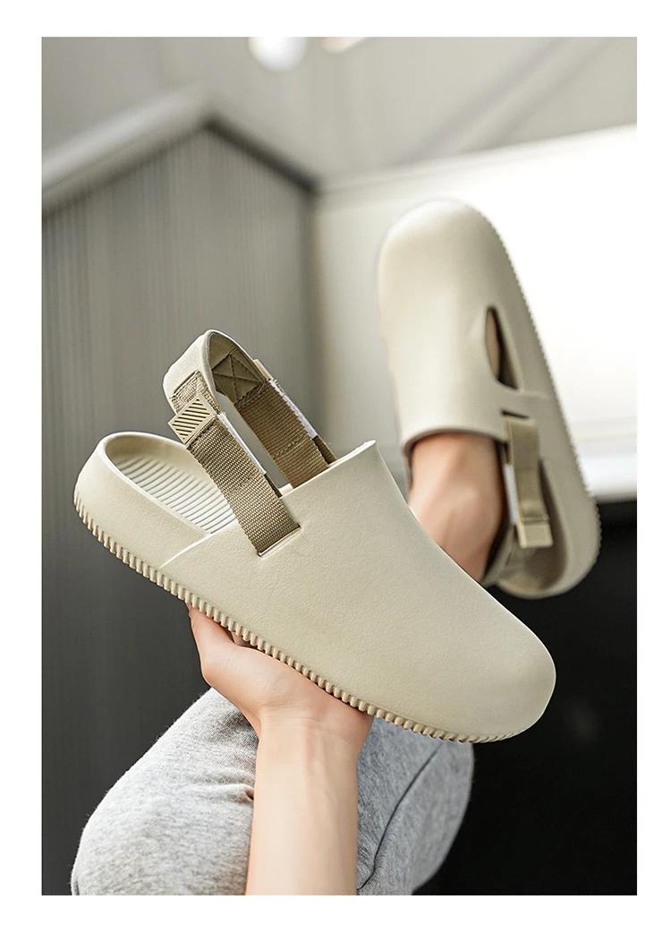 Product Introduction of Summer Men Platform Slippers Casual Outdoor Sandals EVA Slides Flip-Flops Beach Sandals Garden Shoes Comfortable Slippers Male 32
