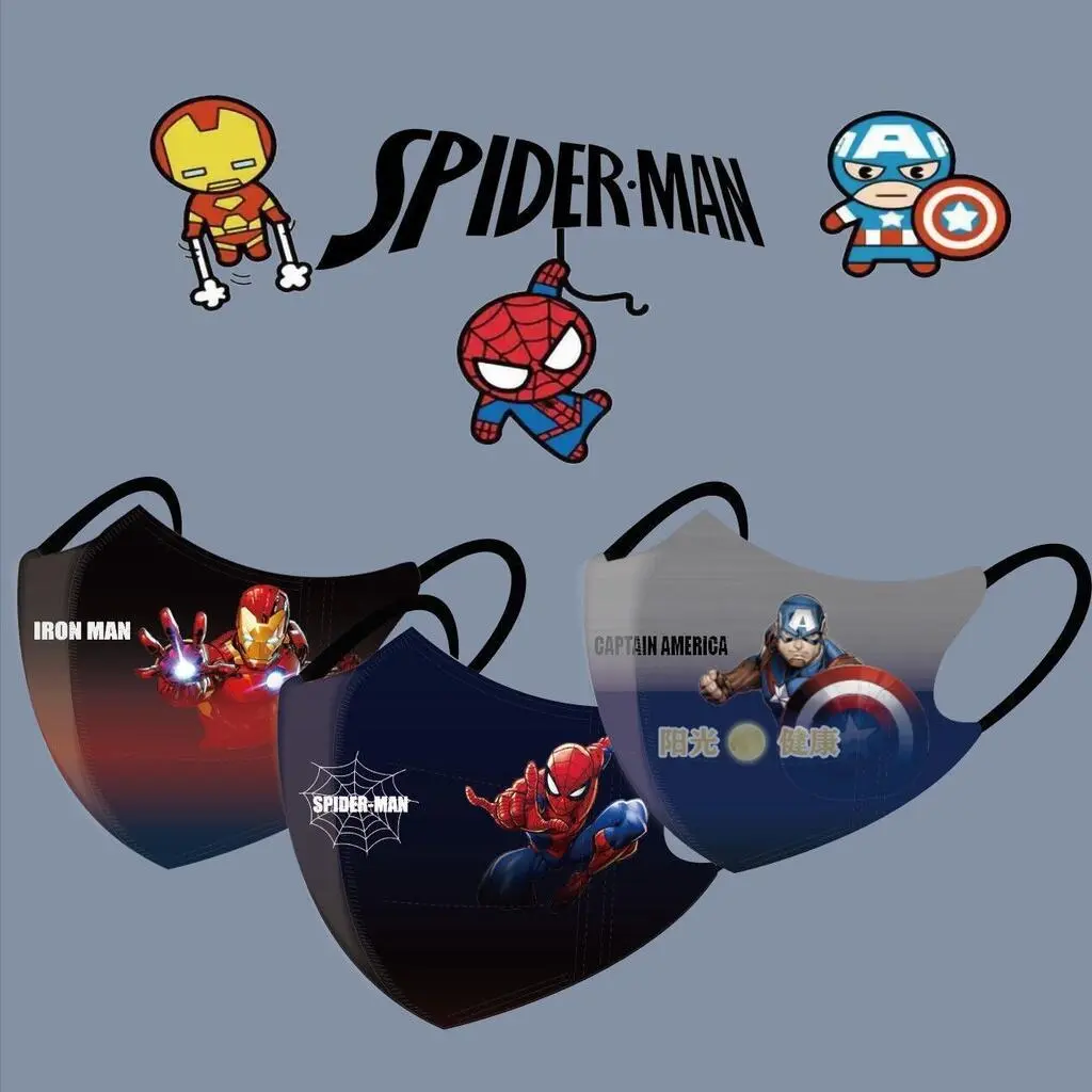face 50pcs Kid Spiderman Cartoon Loed Iron Man  lb004mask cartoon 3D solid mask