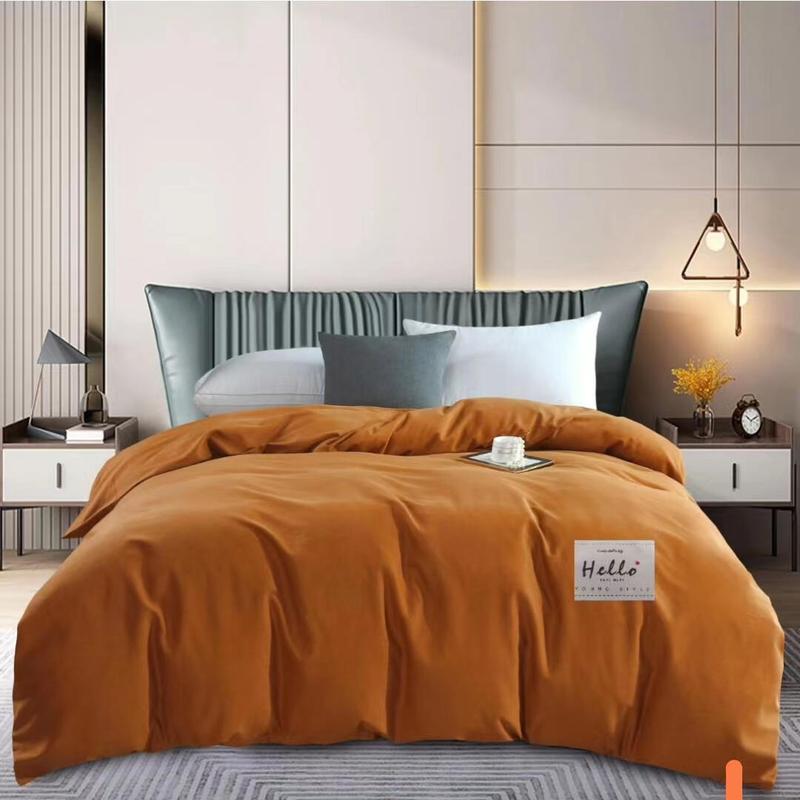 Product Introduction of Pure cotton piece solid color cover, 150x200x230 thick brushed single person double duvet cover 11