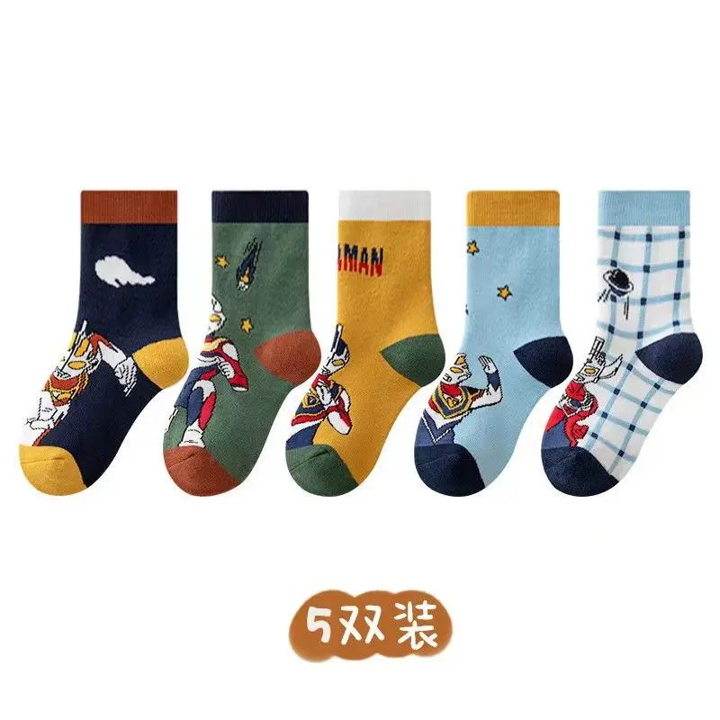 Tất Trẻ Em, Cho Mùa Thu Và Mùa Đông, Tất Ống Ultraman, Tất Bông Hoạt Hình, Cho Bé Trai, Thích Hợp Cho Học Sinh 1-12 Tuổi, Tất Trẻ Sơ Sinh Ấm Áp, Thích Hợp Cho Mùa Xuân Và Mùa Thu 6