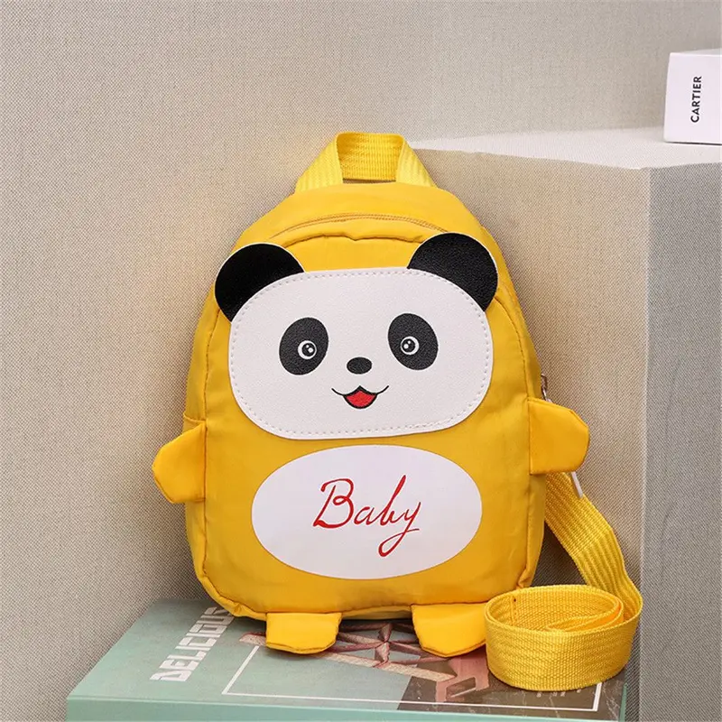 Ba lô mini du lịch, Thiết kế hoạt hình gấu trúc dễ thương, Thích hợp cho trẻ mầm non và trẻ mới biết đi, Túi đi học, Chống thất lạc 5