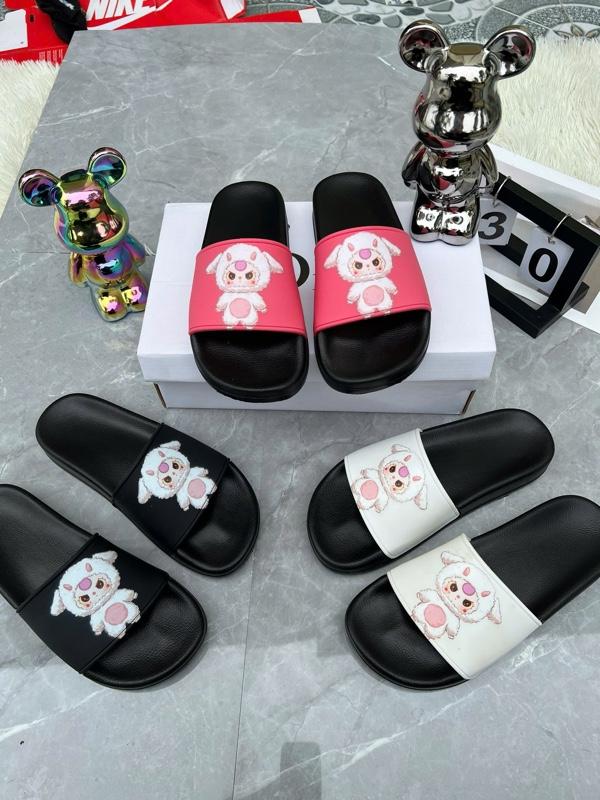 Product Introduction of [Mẫu mới] Dép Lê Nam Nữ cặp đôi Baby Three 3 màu in tia uv Quai Ngang cao su non đế mới vân sóng DéP Slipper 15