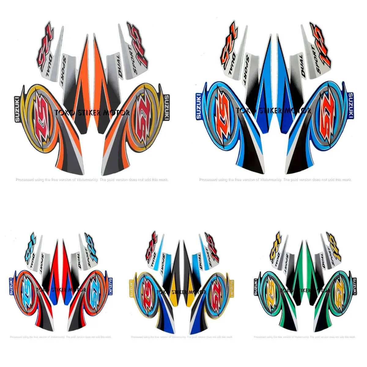 STIKER STRIPING LIS BODY MOTOR SUZUKI TS 125 Motorcycle
