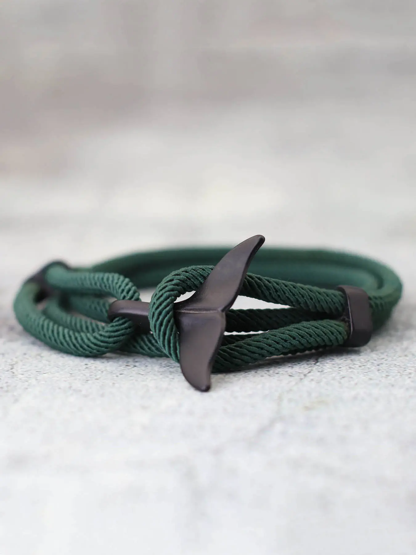 Unisex Simple Style Plain Color Whale Tail Design Braided Layered Bracelet, Casual Trendy Adjustable Bracelet, Fashionable Accessories for Daily & Party Decoration