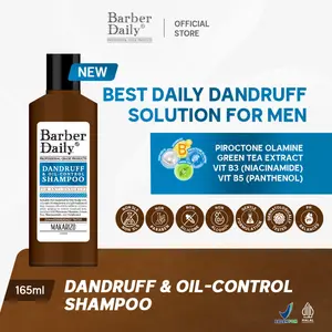 Barber Daily Dandruff & Oil Control Shampoo Bottle 165 mL