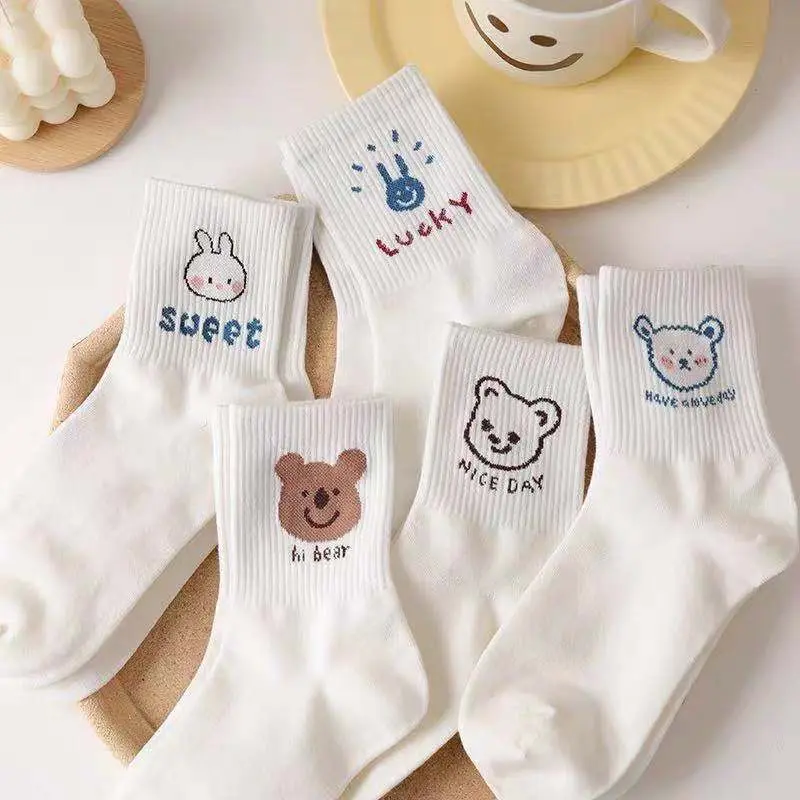 Tất nữ cổ ngắn dễ thương chất liệu cotton  phong cách Hàn Quốc 2023 TAHYCO TN04 1 ĐÔI 1