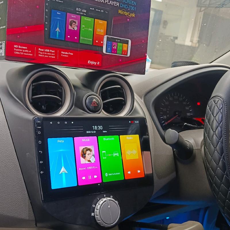 datsun go pasang head unit android dhd lengkap ama freem Bluetooth 4