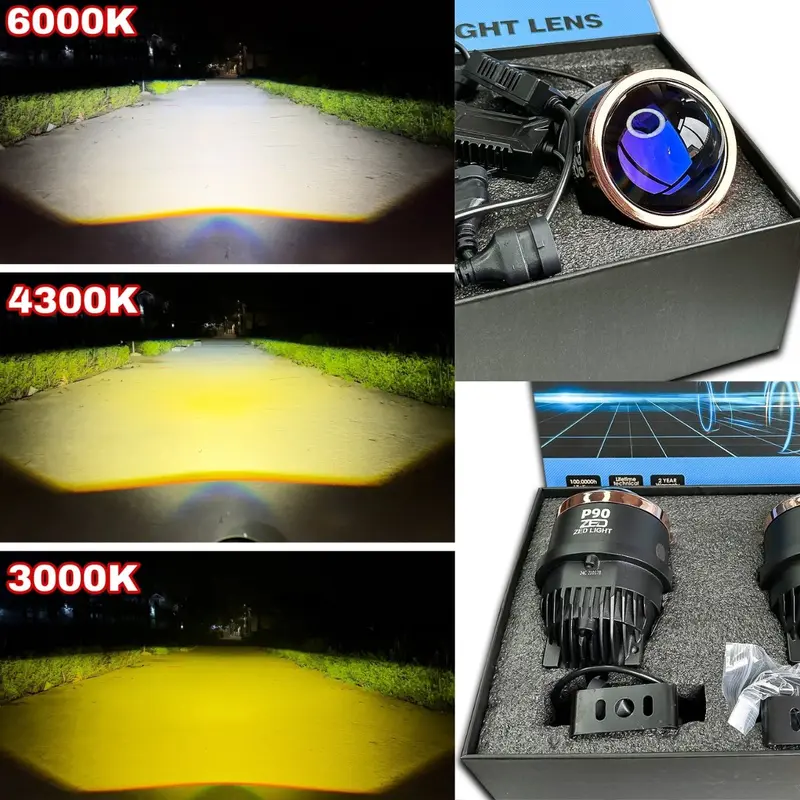 Đèn Bi gầm 3.0 P90 công xuất 65W chính hãng Zedlight (Giá 1 đèn) Đèn Pha Phụ Tùng Đèn Pha Phụ Tùng denxe sieu 2
