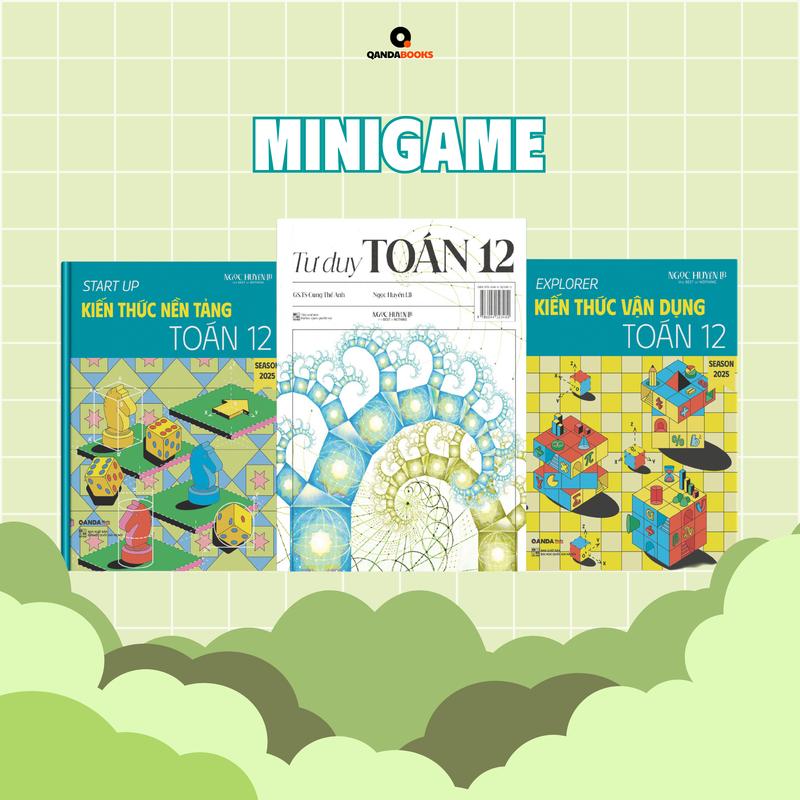 [Mini game cuối tháng 3] [ Qanda books] Combo sách Toán 12 kèm khoá học chương trình mới
