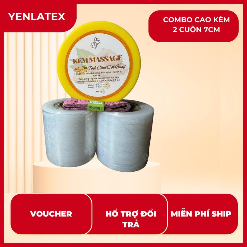Kem Cao Gừng Massage 200g Kèm 2 Cuộn Ủ Quấn 7cm