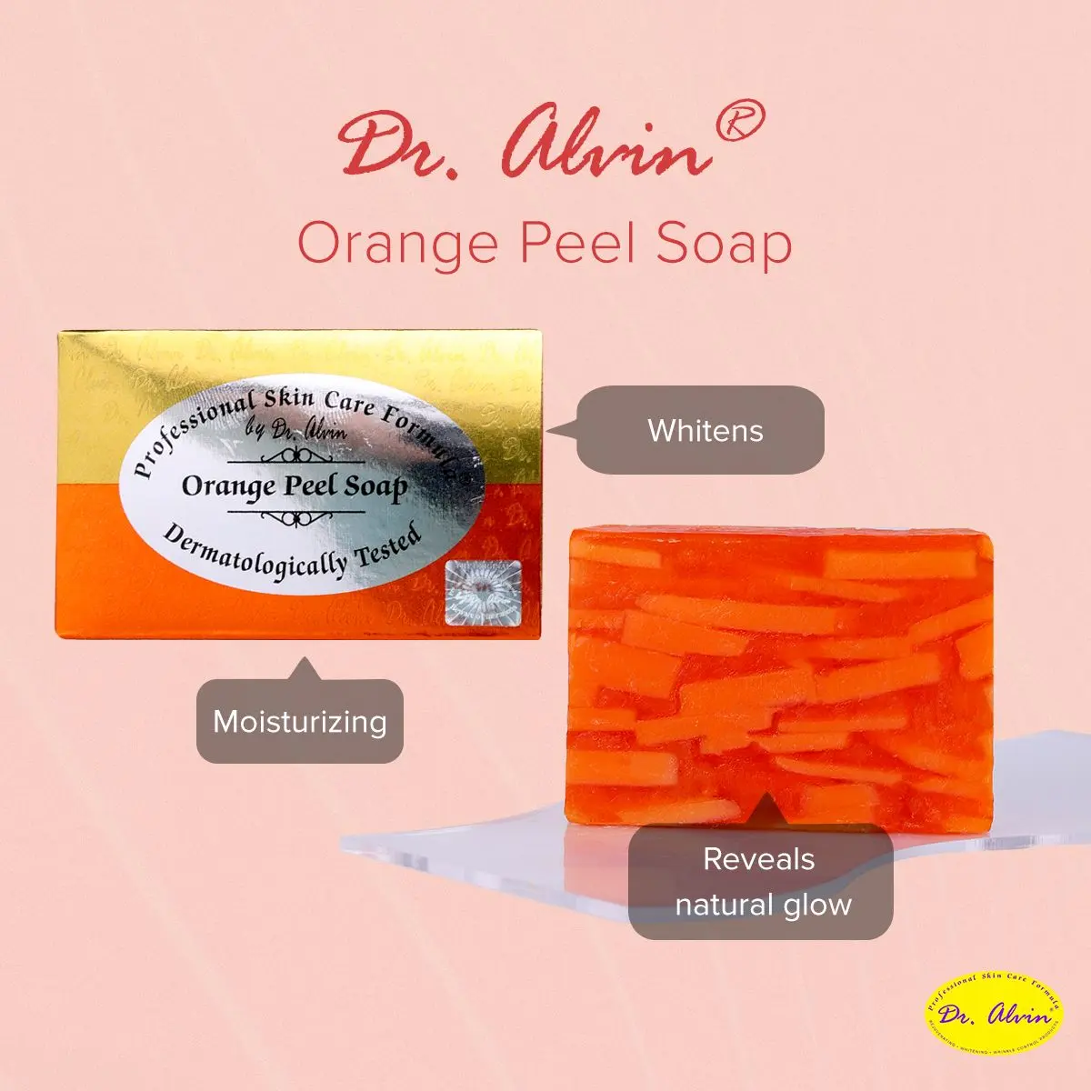 Dr. Alvin Orange Peel Soap 135g Body Care Body Wash Cleanser Cleansing  Skincare Skin Repair