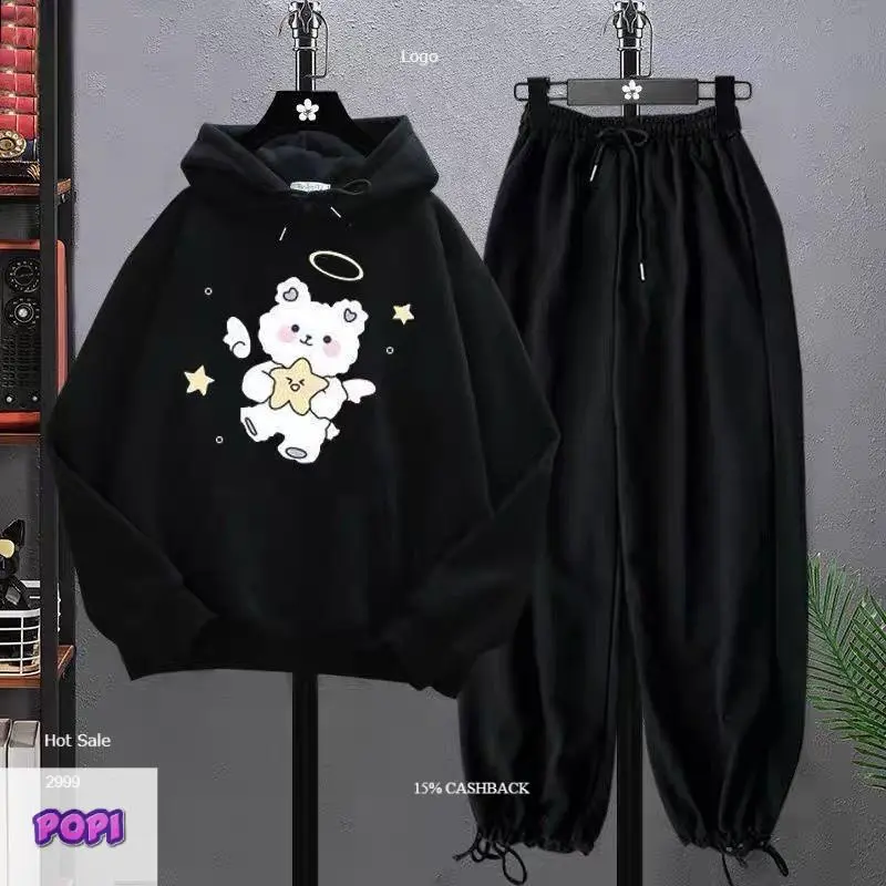 [FREESHIP] Sét bộ áo hoodie mũ cừu thiên thần MIX quần bom chunTHỜI TRANG HÀN QUỐC, Áo hoodie nam nữ thiết kế thời trang  POPI.36
