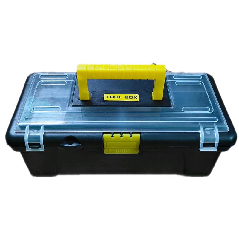  Thùng Đồ Nghề Nhựa Đen Nắp Trong 12inch Dài 30cm×Rộng 15cm×Cao 12cm Và Thùng Nhựa Đỏ ABS Nhỏ 