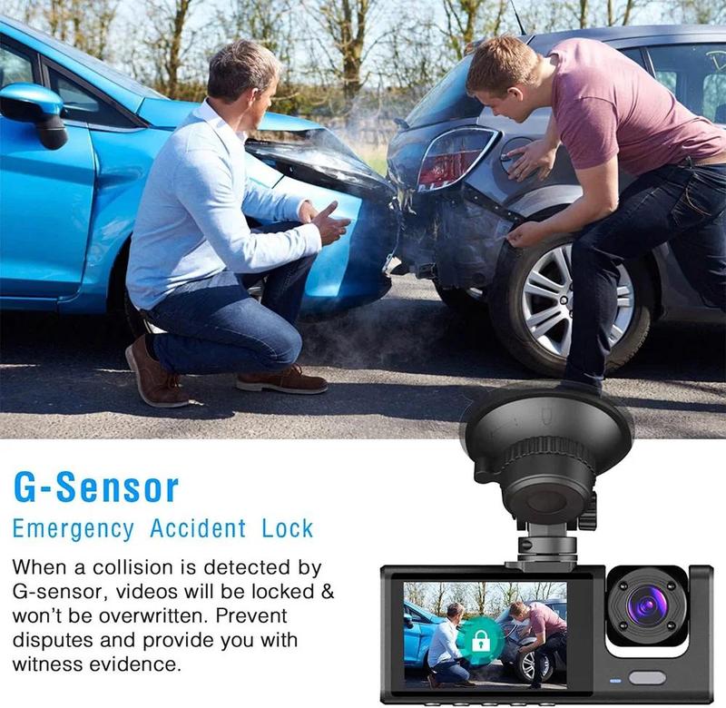 Product Introduction of 1080P Car Dvr 3 Camra Dash Cam for Cars Camera for Vehicle Recorder Video Front and Rear Camera W/ IR Night Vision Dashcam 18