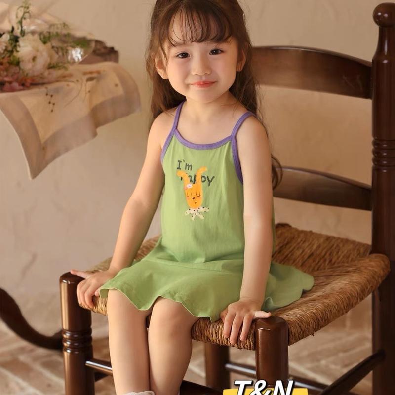 Váy bé gái KAS145 2 dây 8-22kg chất cotton mềm thấm hút mồ hôi có 3 màu 4