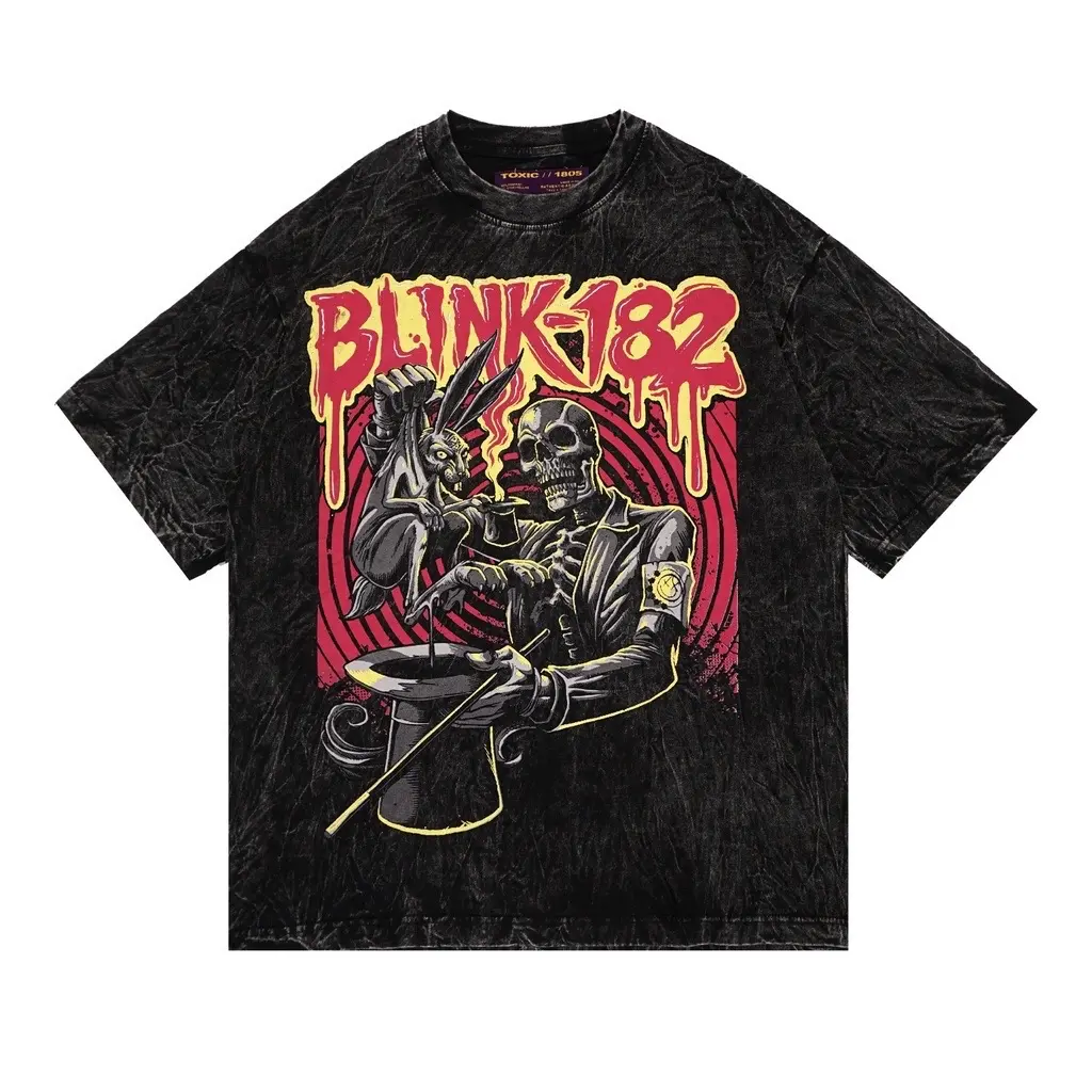 Kaos Oversize Washed Band Blink-182 Var 1