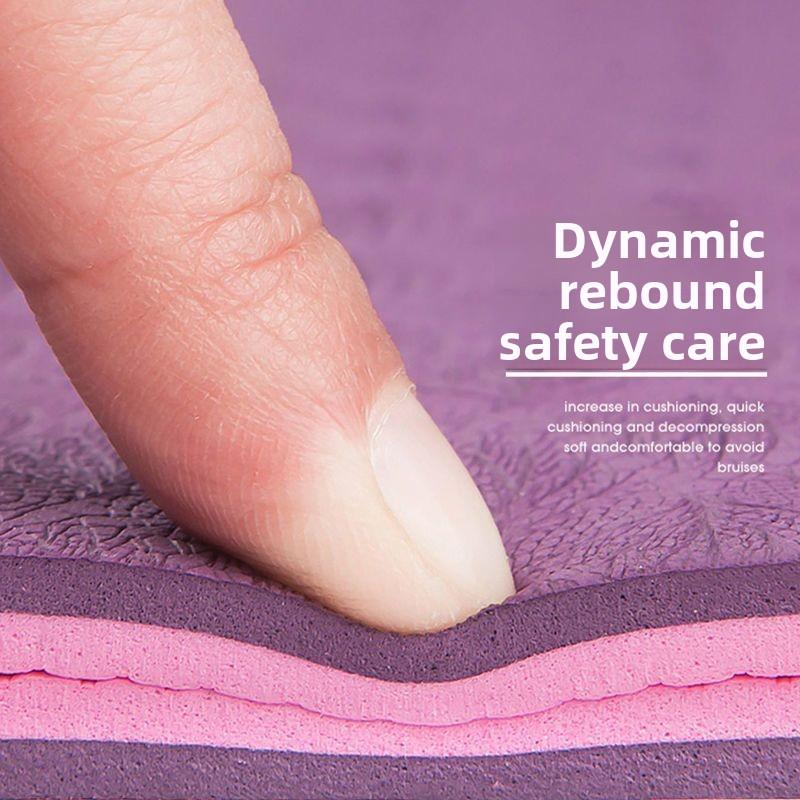 Product Introduction of TPE Yoga Mat Non-Slip Grip Student Dormitory Widened Thickened Soundproof Shock Absorption Dance Fitness Mat Jump Rope Mat for Women 5