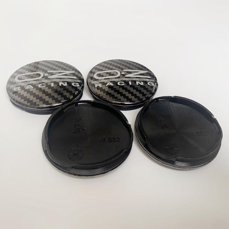 SANSHAOS Auto Naafdoppen Stickers Voor OZ Racing 55 MM 62 MM, Wielnaafdoppen Auto Logo Stickers Waterdichte Stofdichte Wiel Decoratie Cover Wiel Center, 4 Stuks,55mm