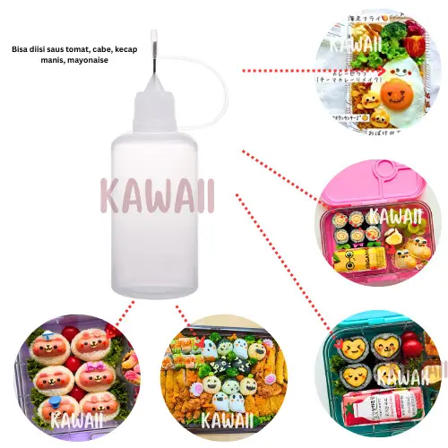 KS Botol Jarum Tetes 10 Ml 30 Ml 50 Ml Tempat Saos Bento Tools Glue Applicator 0