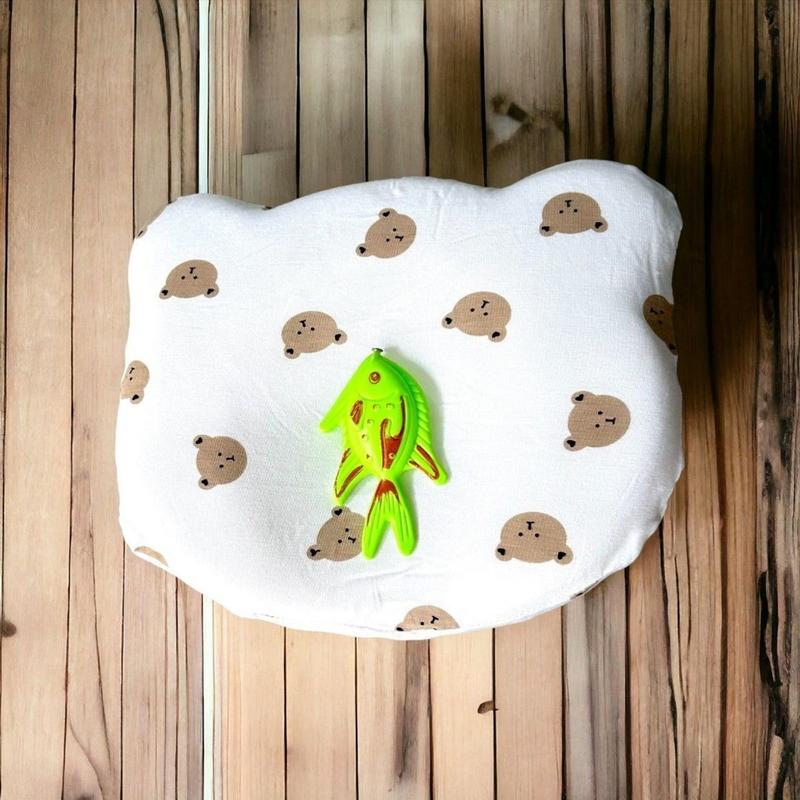 Product Introduction of gối cho bé cao su chống lõm bẹt đầu hình tai gấu vải thun lạnh mềm mát, kícḣ thước 21x25cm 18