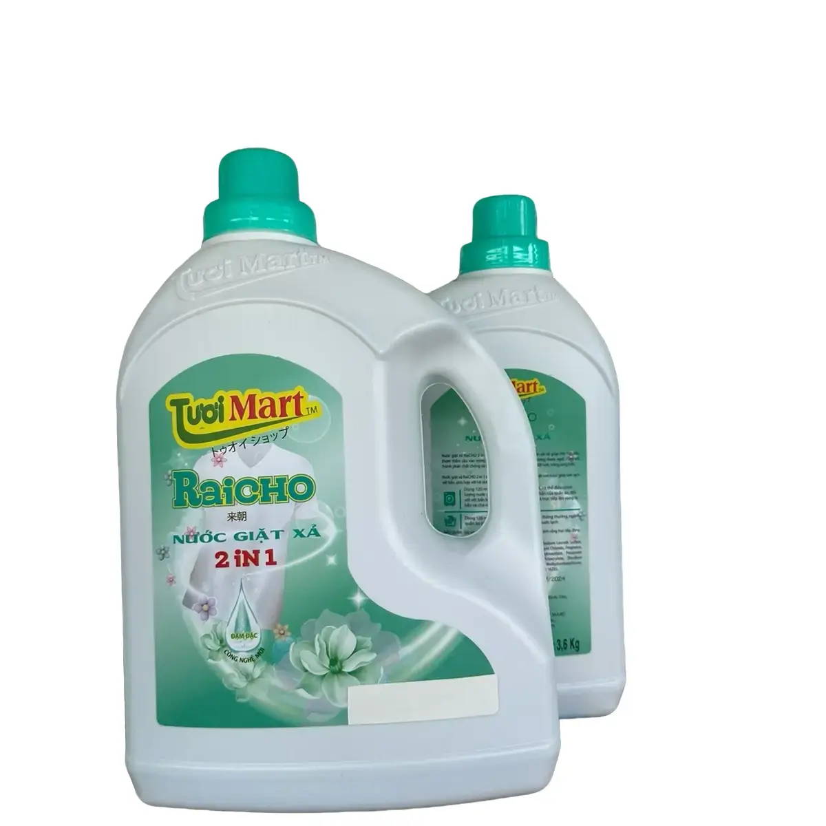 Nước Giặt Xả Raicho 2in1 hương nước Hoa  Xanh 3,6kg  làm mềm vải Làm Sạch x it đức giang