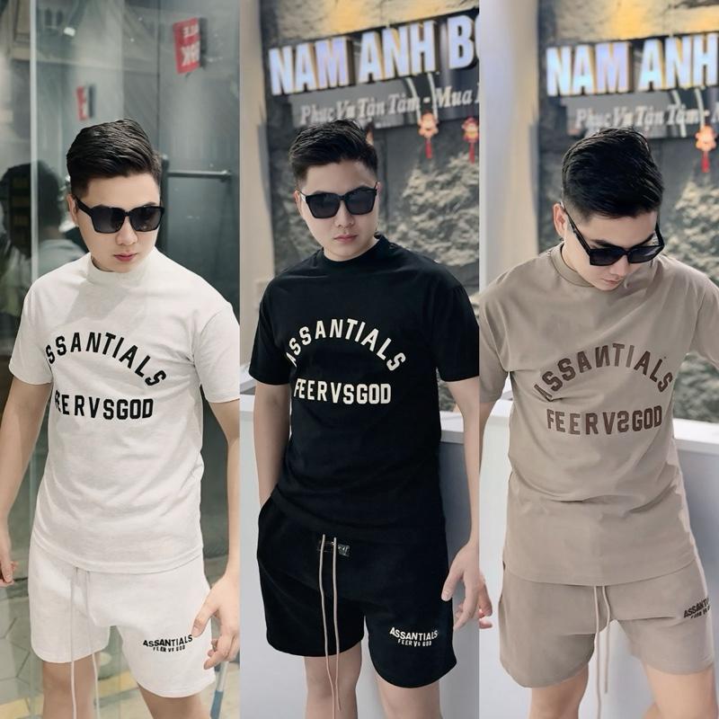 Bộ Thể Thao Nam Đơn Giản Áo Cotton Xước Quần Nỉ Bông Cotton BTTAS01 Menwear