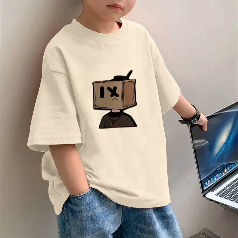 Áo Thun Mùa Hè Dáng Rộng Mới Sành Điệu Cho Bé Trai, Áo Thun ngắn Tay Hợp Xu hướng Cho Bé Trai Lớn, Dễ Phối Đồ Thời Trang Đường Phố, 2025 3